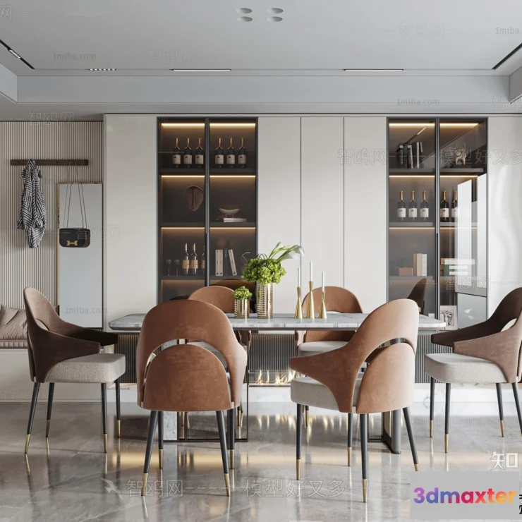 1389369 - Dining Room - Villas 3D Interior Scene - 3D Models - 134 3D Max