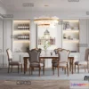 1389903 - Dining Room 3D Interior Scene - American Style - 001 3D Max