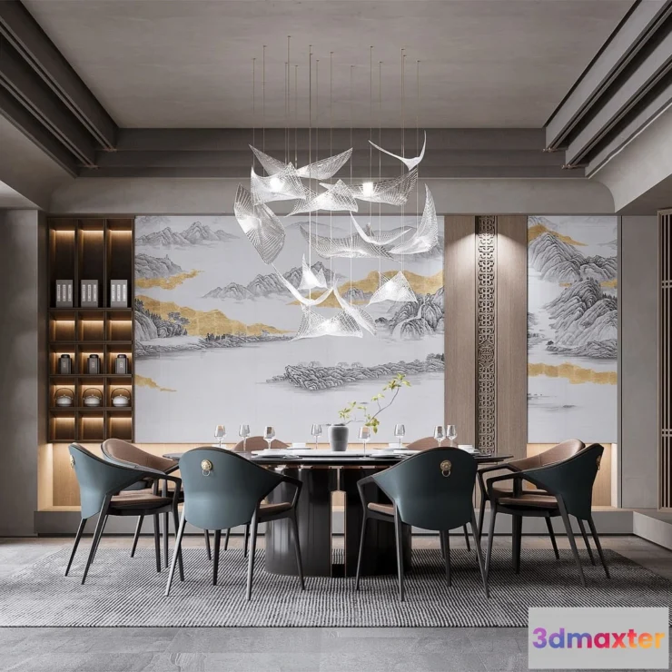 1390117 - Dining Room - 3D Models - 3D Interior Scenes - 110 3D Max