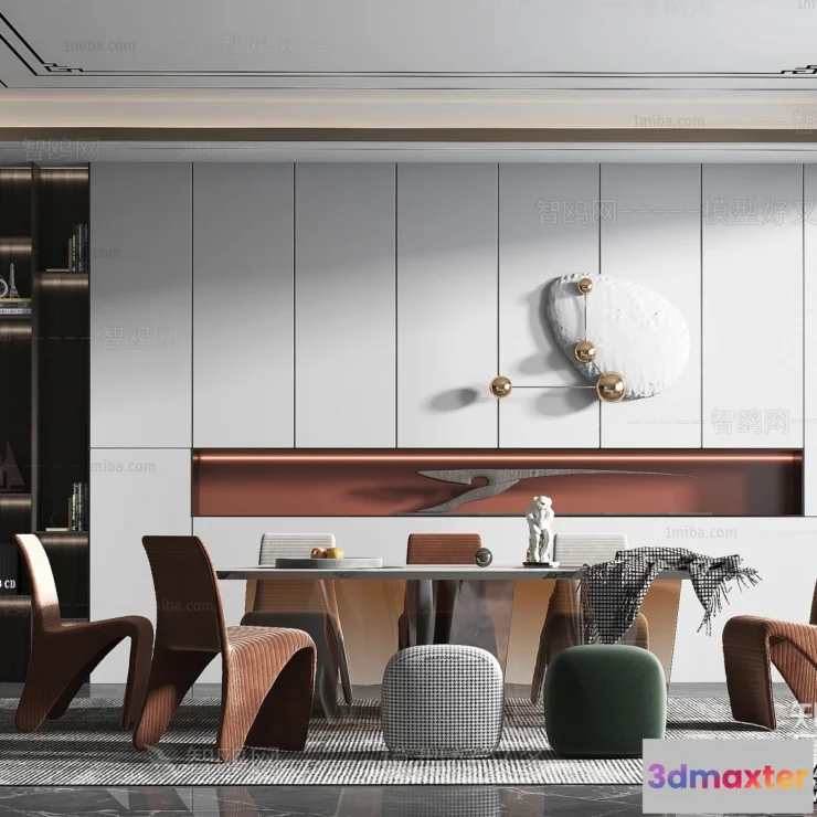 1390179 - Dining Room - Villas 3D Interior Scene - 3D Models - 146 3D Max