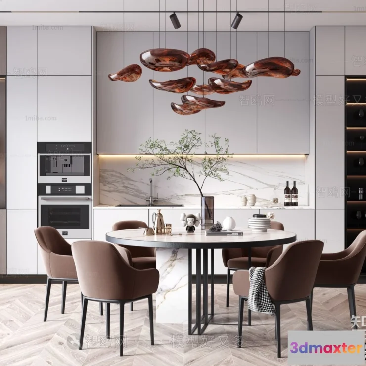 1390233 - Dining Room - Villas 3D Interior Scene - 3D Models - 147 3D Max