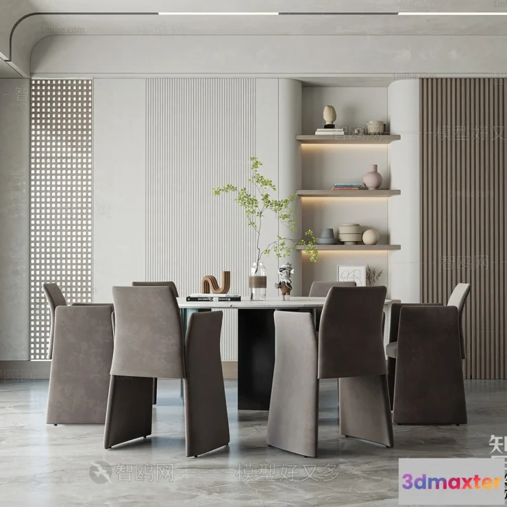 1390302 - Dining Room - Villas 3D Interior Scene - 3D Models - 148 3D Max