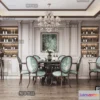 1390355 - Dining Room 3D Interior Scene - American Style - 008 3D Max