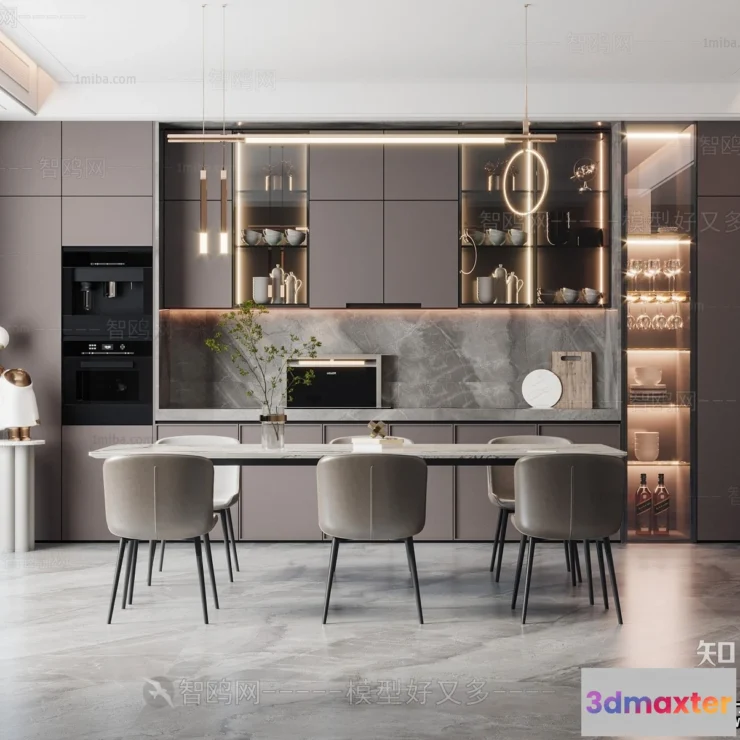 1390373 - Dining Room - Villas 3D Interior Scene - 3D Models - 149 3D Max