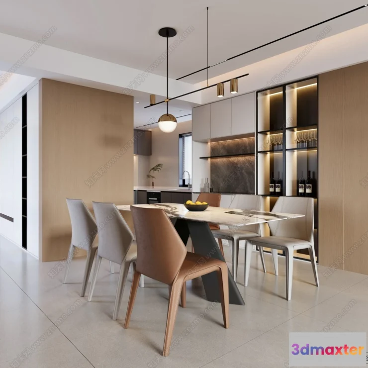1390395 - Dining Room - 3D Models - 3D Interior Scenes - 114 3D Max