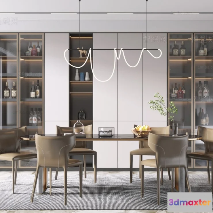1390439 - Dining Room - Villas 3D Interior Scene - 3D Models - 150 3D Max