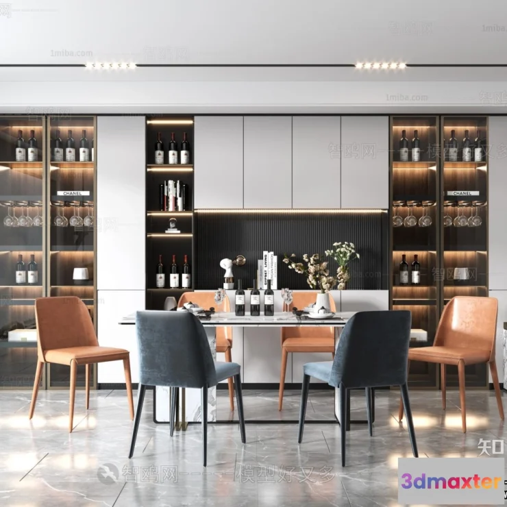 1390574 - Dining Room - Villas 3D Interior Scene - 3D Models - 152 3D Max