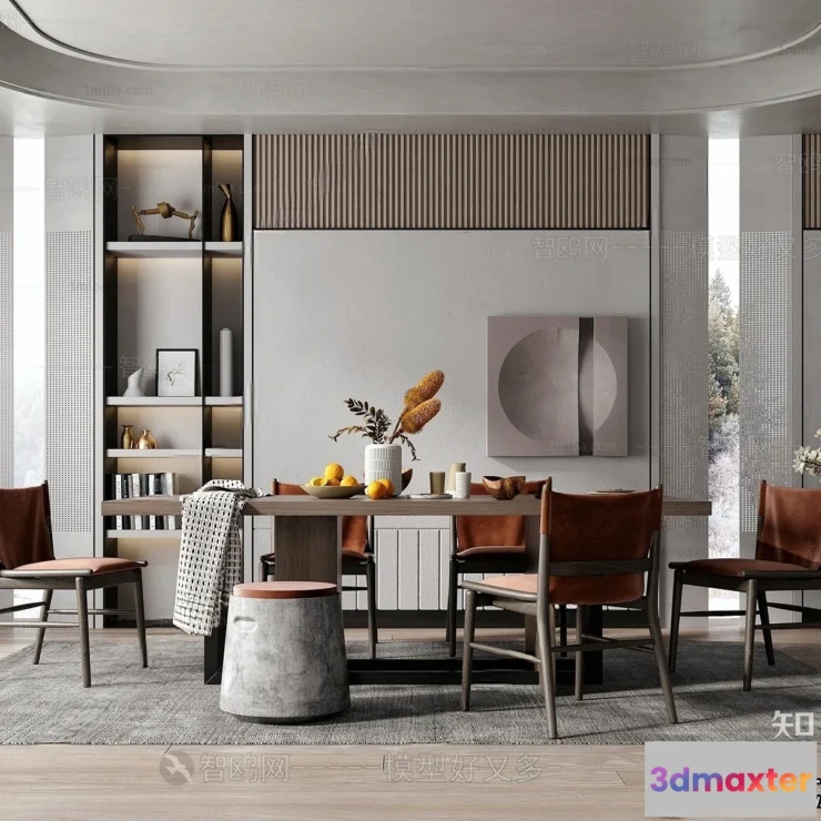 1390955 - Dining Room - Villas 3D Interior Scene - 3D Models - 158 3D Max