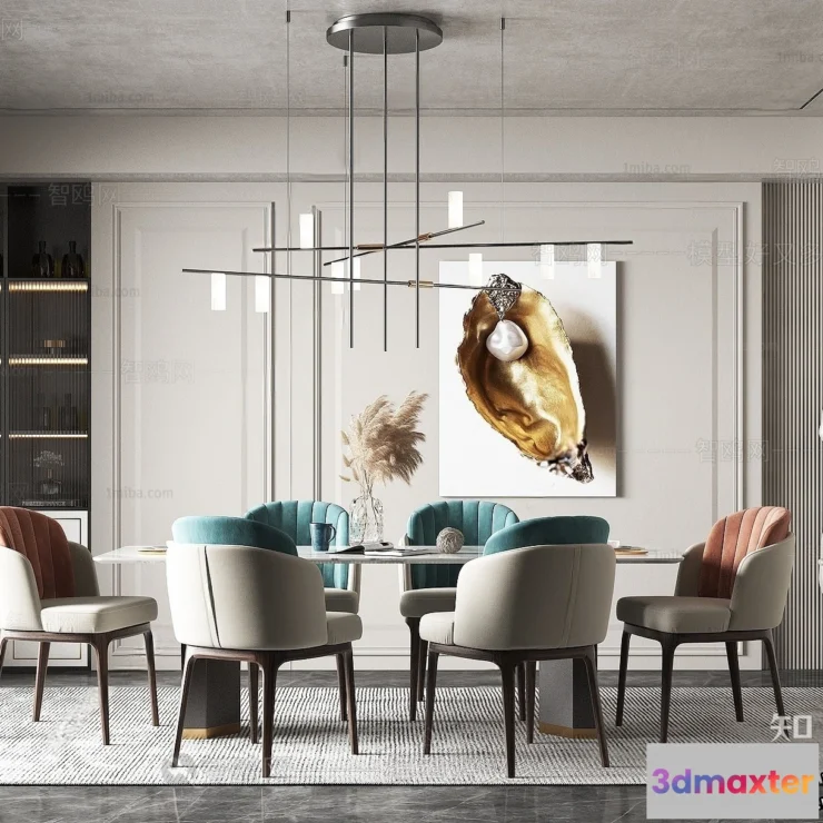 1391175 - Dining Room - Villas 3D Interior Scene - 3D Models - 161 3D Max