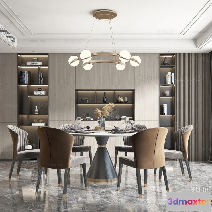 1391405 - Dining Room - Villas 3D Interior Scene - 3D Models - 165 3D Max