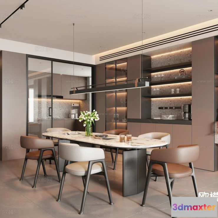 1535104 - Dining Room - 3D Model For Interior Design - 10722 3D Max