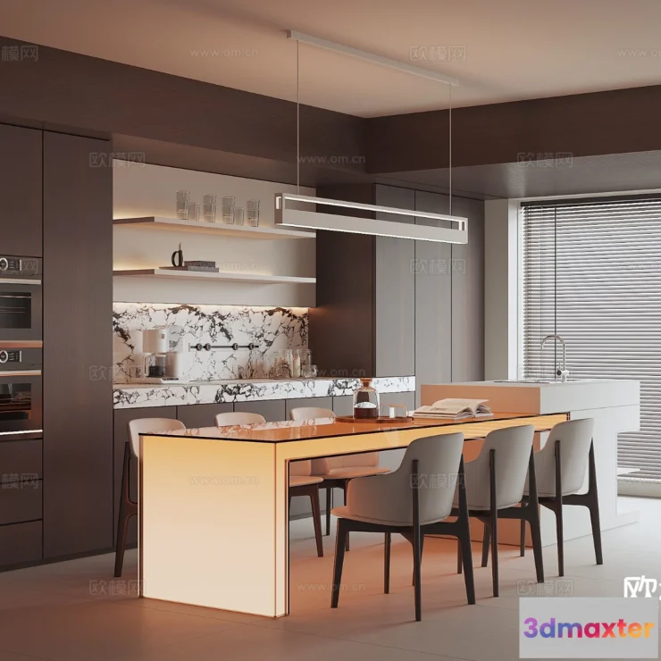 1535114 - Dining Room - 3D Model For Interior Design - 10727 3D Max