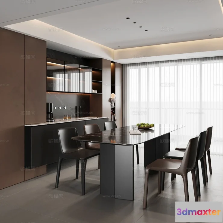 1535148 - Dining Room - 3D Model For Interior Design - 10744 3D Max