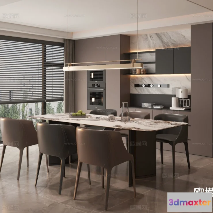 1535150 - Dining Room - 3D Model For Interior Design - 10745 3D Max