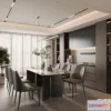 1535152 - Dining Room - 3D Model For Interior Design - 10746 3D Max