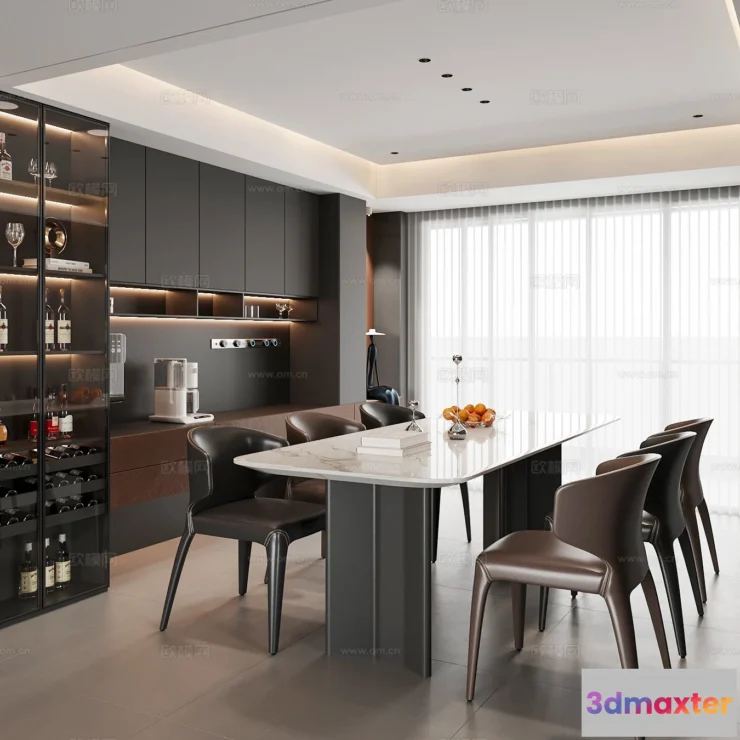 1535160 - Dining Room - 3D Model For Interior Design - 10750 3D Max