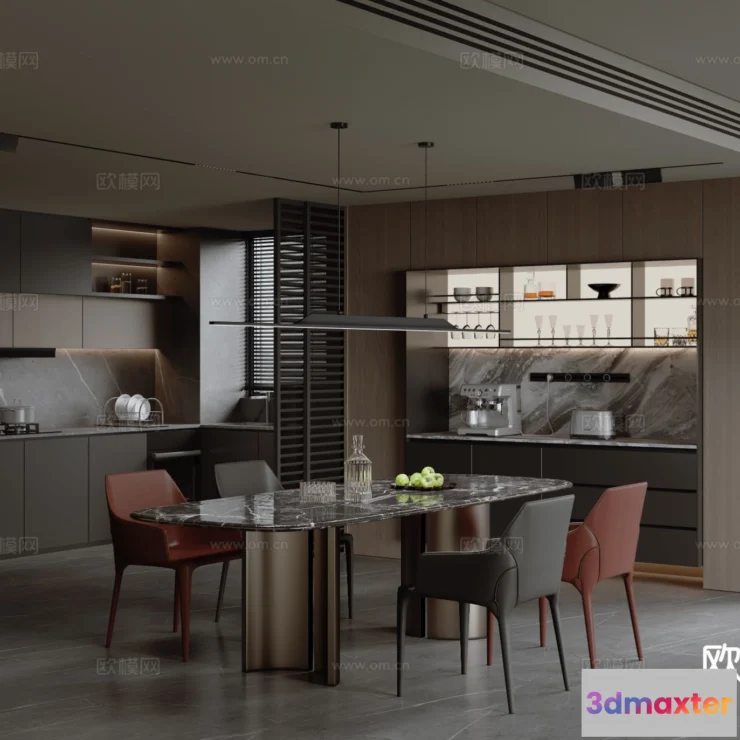 1535164 - Dining Room - 3D Model For Interior Design - 10752 3D Max