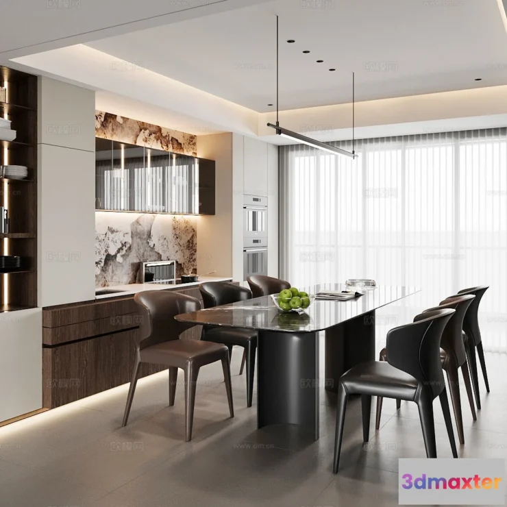 1535166 - Dining Room - 3D Model For Interior Design - 10753 3D Max