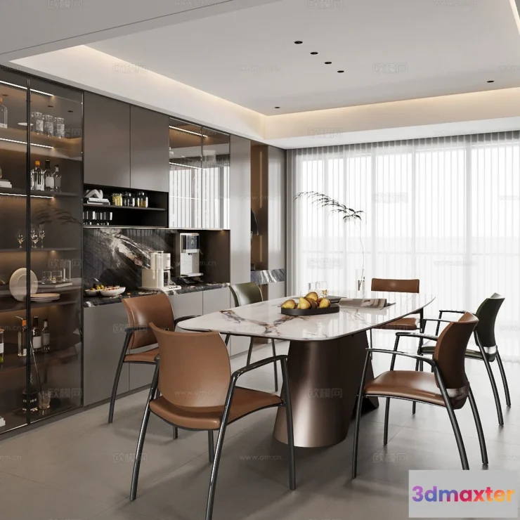 1535168 - Dining Room - 3D Model For Interior Design - 10754 3D Max