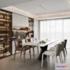 1535172 - Dining Room - 3D Model For Interior Design - 10756 3D Max