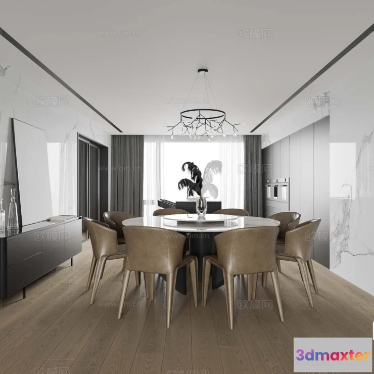 1535178 - Dining Room - 3D Model For Interior Design - 10759 3D Max