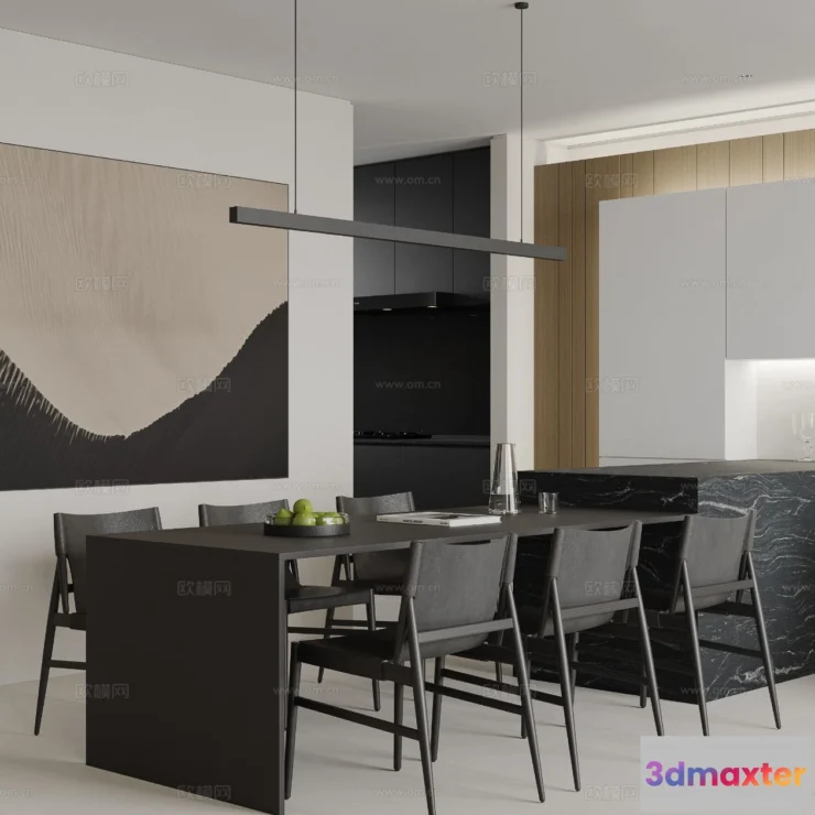 1535180 - Dining Room - 3D Model For Interior Design - 10760 3D Max