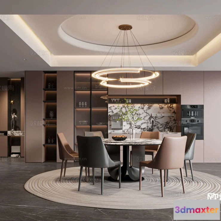 1535188 - Dining Room - 3D Model For Interior Design - 10764 3D Max