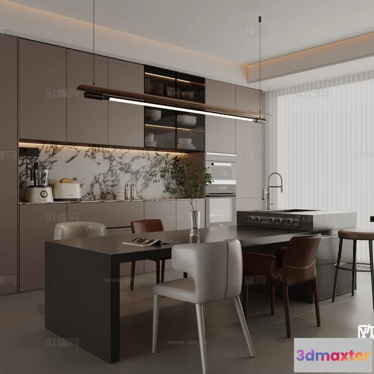 1535190 - Dining Room - 3D Model For Interior Design - 10765 3D Max