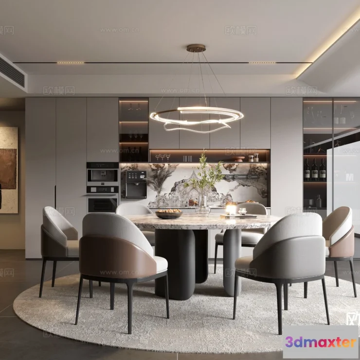 1535194 - Dining Room - 3D Model For Interior Design - 10767 3D Max