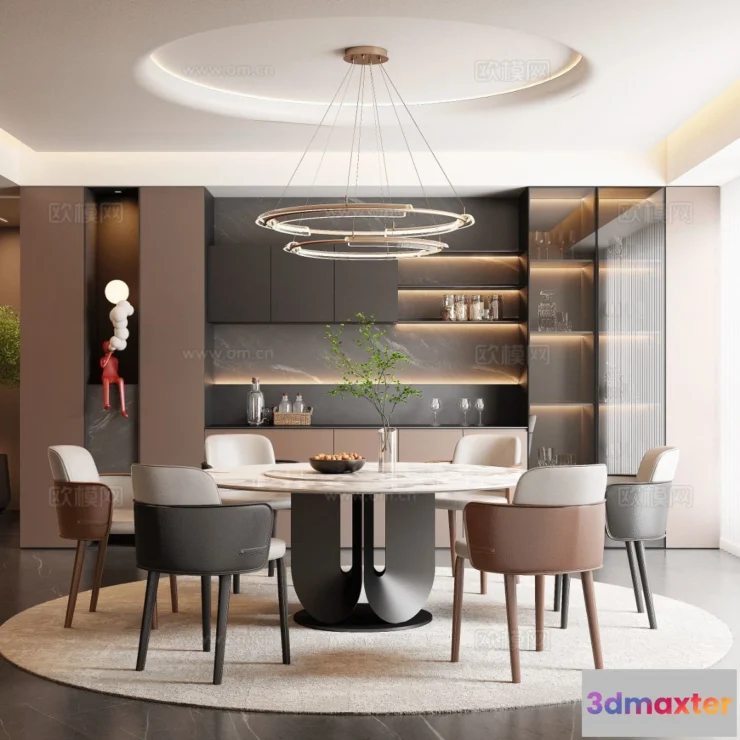 1535198 - Dining Room - 3D Model For Interior Design - 10769 3D Max