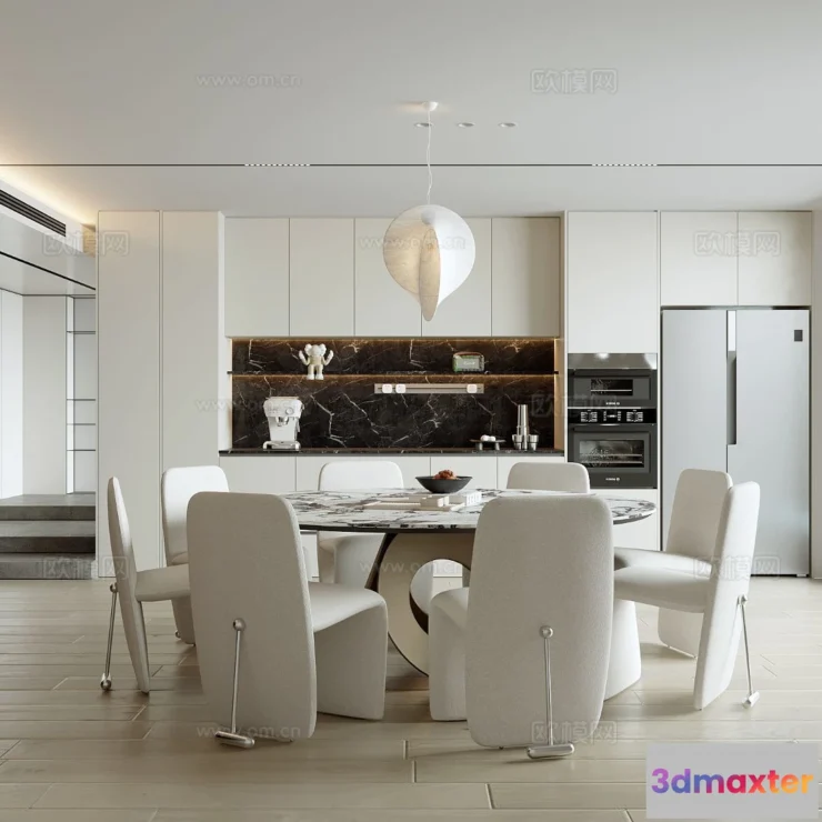 1535202 - Dining Room - 3D Model For Interior Design - 10771 3D Max