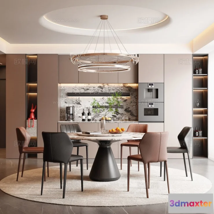 1535204 - Dining Room - 3D Model For Interior Design - 10772 3D Max