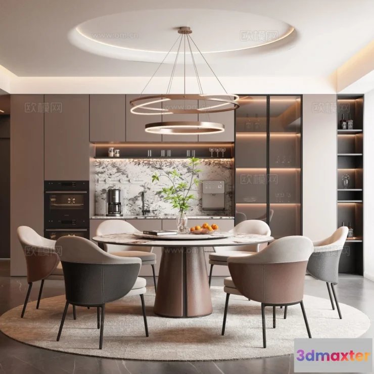 1535206 - Dining Room - 3D Model For Interior Design - 10773 3D Max