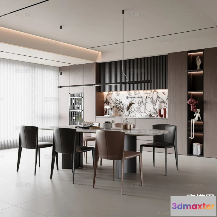 1535218 - Dining Room - 3D Model For Interior Design - 10779 3D Max