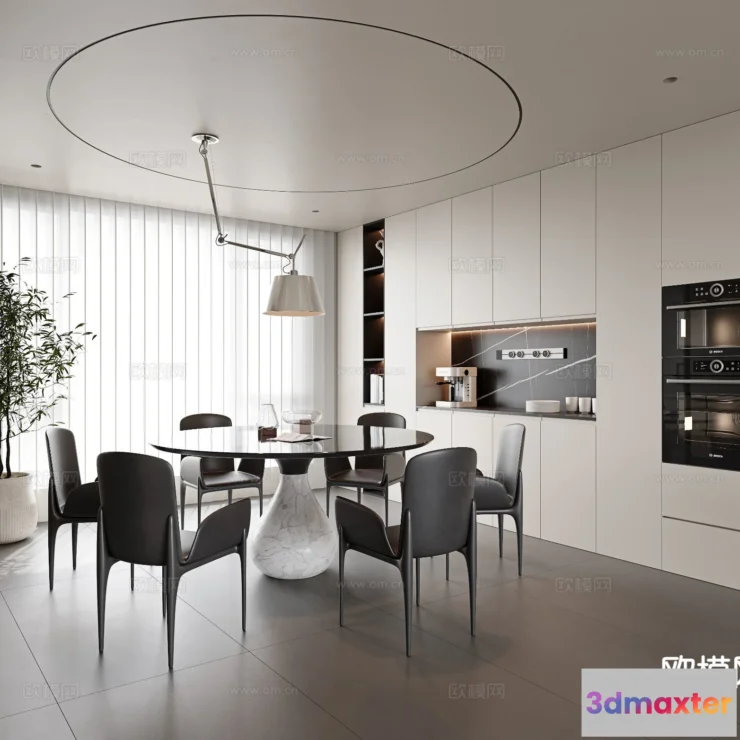 1535228 - Dining Room - 3D Model For Interior Design - 10784 3D Max