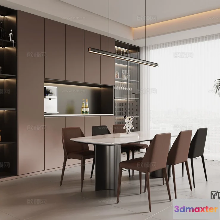 1535234 - Dining Room - 3D Model For Interior Design - 10787 3D Max