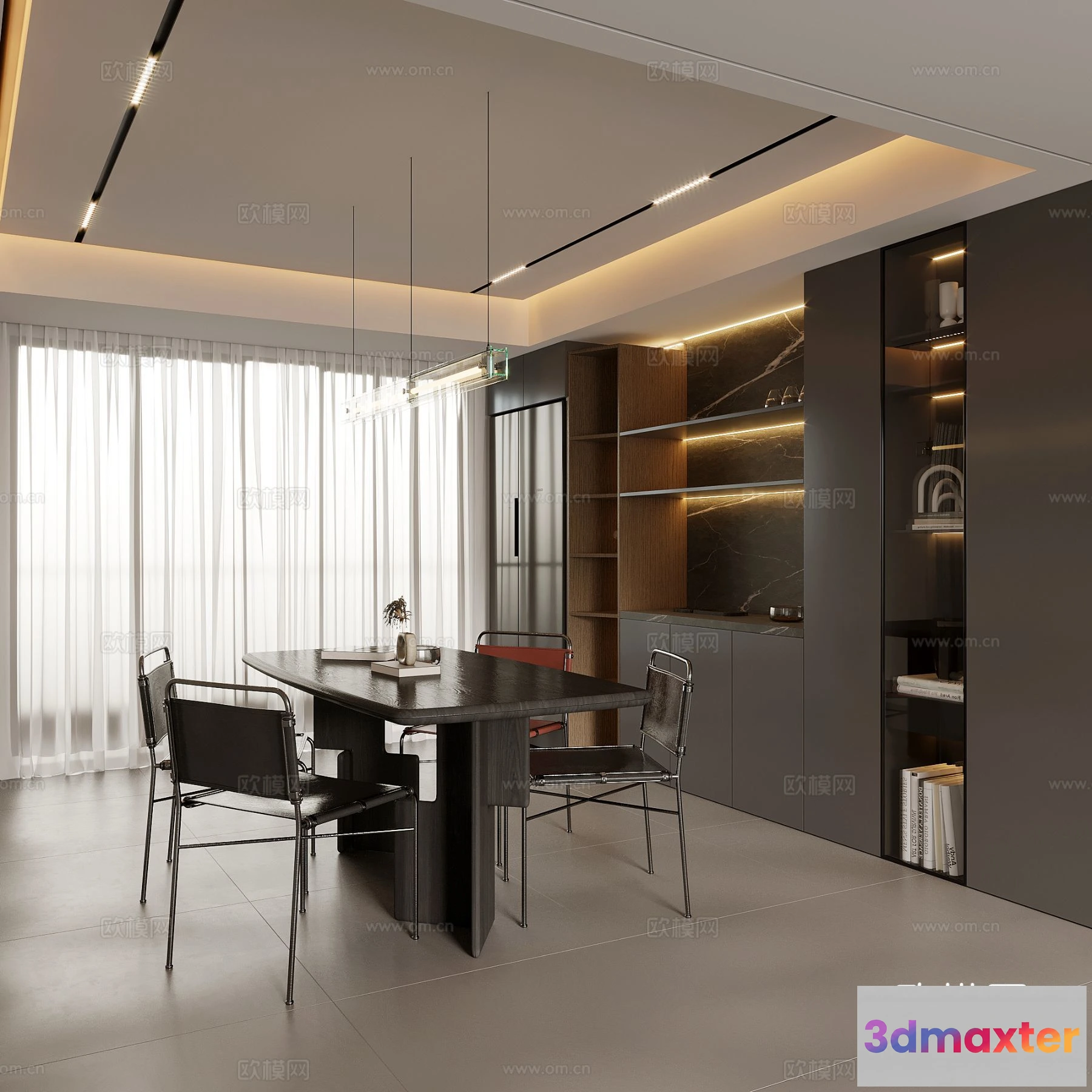 1535248 - Dining Room - 3D Model For Interior Design - 10794 3D Max