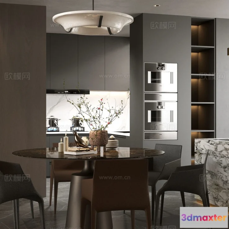 1535258 - Dining Room - 3D Model For Interior Design - 10799 3D Max