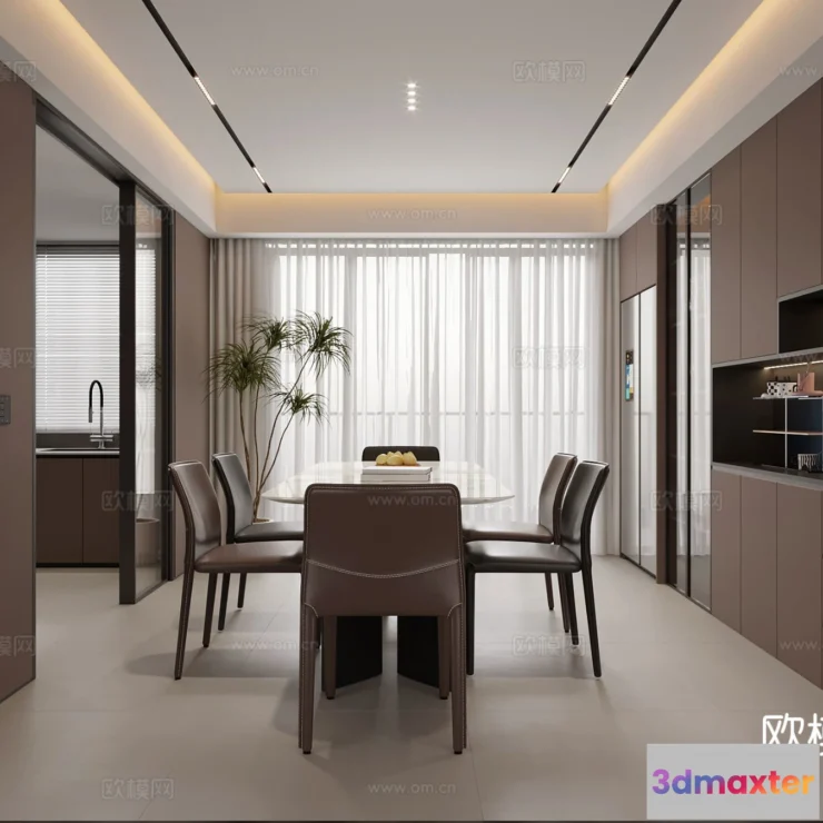 1535268 - Dining Room - 3D Model For Interior Design - 10804 3D Max