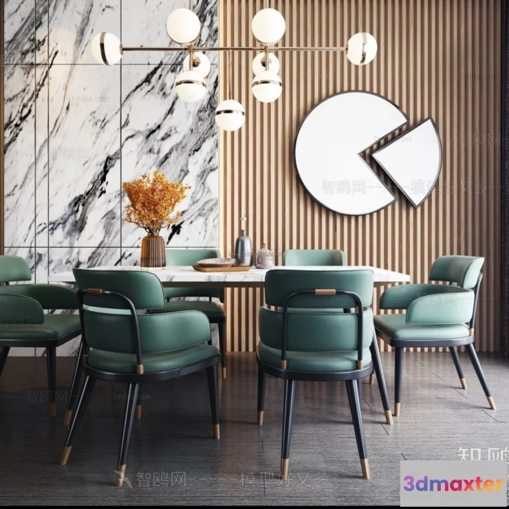 1575330 - Luxury Style Interior 3D Blocks - Dining Room 3D Model - 155 3D Max