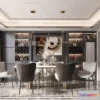 1575354 - Luxury Style Interior 3D Blocks - Dining Room 3D Model - 167 3D Max