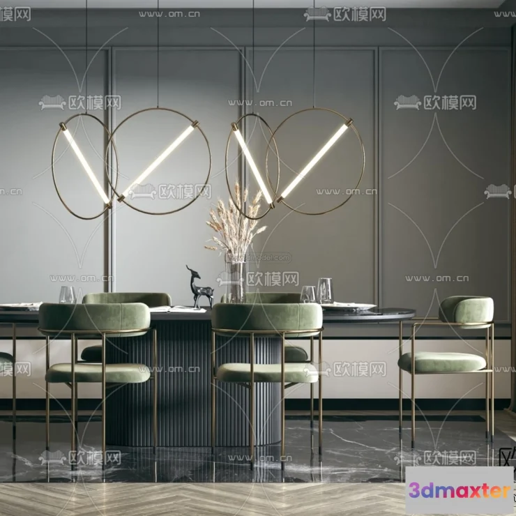 1575388 - Luxury Style Interior 3D Blocks - Dining Room 3D Model - 184 3D Max