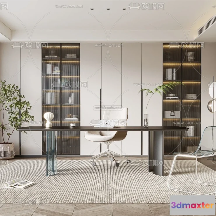 1575442 - Modern Style Interior 3D Blocks - Dining Room 3D Model - 159 3D Max