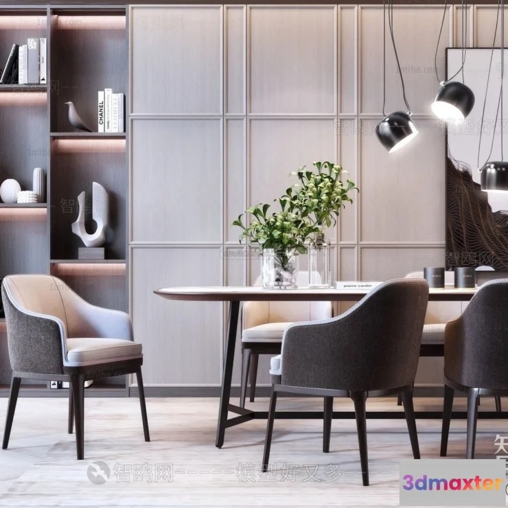 1575520 - Nordic Style Interior 3D Blocks - Dining Room 3D Model - 383 3D Max