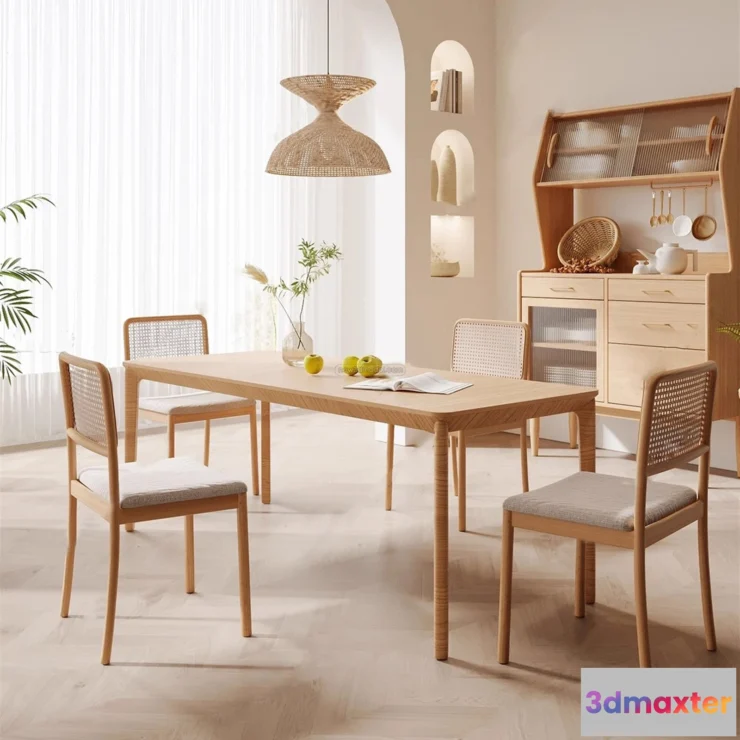 1575560 - Nordic Style Interior 3D Blocks - Dining Room 3D Model - 403 3D Max