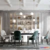 1575636 - Europe Style Interior 3D Blocks - Dining Room 3D Model - 194 3D Max