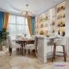 1575644 - Europe Style Interior 3D Blocks - Dining Room 3D Model - 198 3D Max