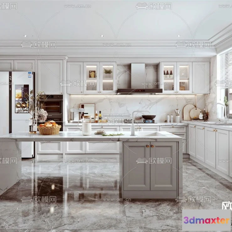 1575676 - Europe Style Interior 3D Blocks - Dining Room 3D Model - 214 3D Max