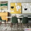 1575716 - Morandi Style Interior 3D Blocks - Dining 3D Scene - 186 3D Max