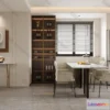 1575736 - Modern Style Interior 3D Blocks and 3D Models - Dining Room 3D Scene - 594 3D Max